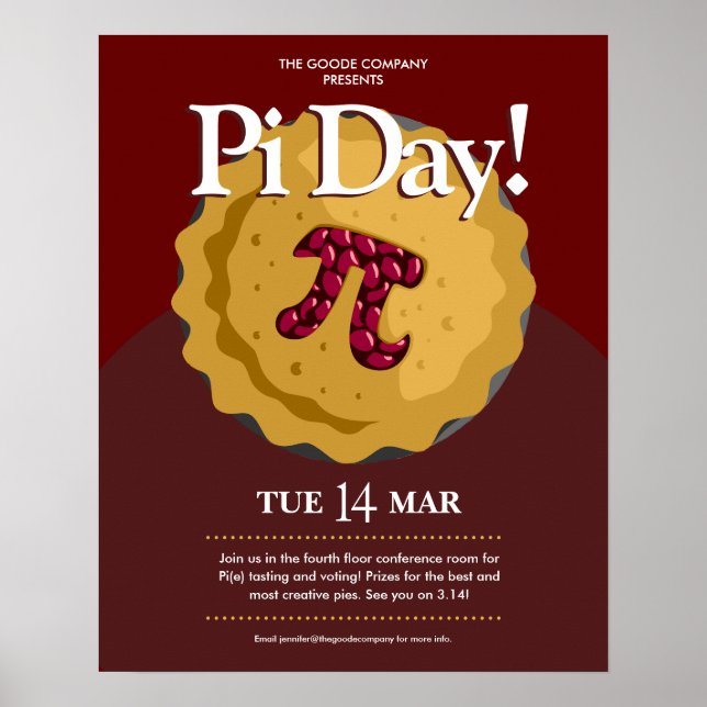 Pi Day Company-Veranstaltung | Corporate Party Pos Poster (Vorne)