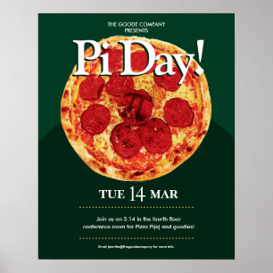Pi Day Company-Veranstaltung Pizza Party Poster