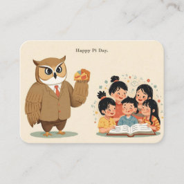 Pi Day Enclosure Card – Cute Owl Teacher Begleitkarte