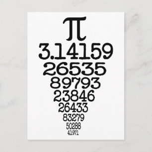 Pi Day ergänzt 3.14 Postkarte