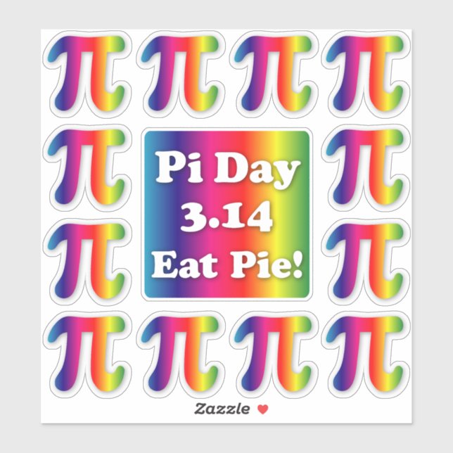 Pi Day, essen Pie Aufkleber (Blatt)