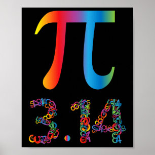 Pi Day for Women Kids Men Funny Gift Graphic Mathe Poster