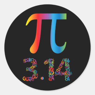 Pi Day for Women Kids Men Funny Gift Graphic Mathe Runder Aufkleber