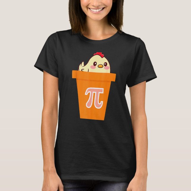 Pi Day Funny Chicken Pot Pi Math T-Shirt (Vorderseite)