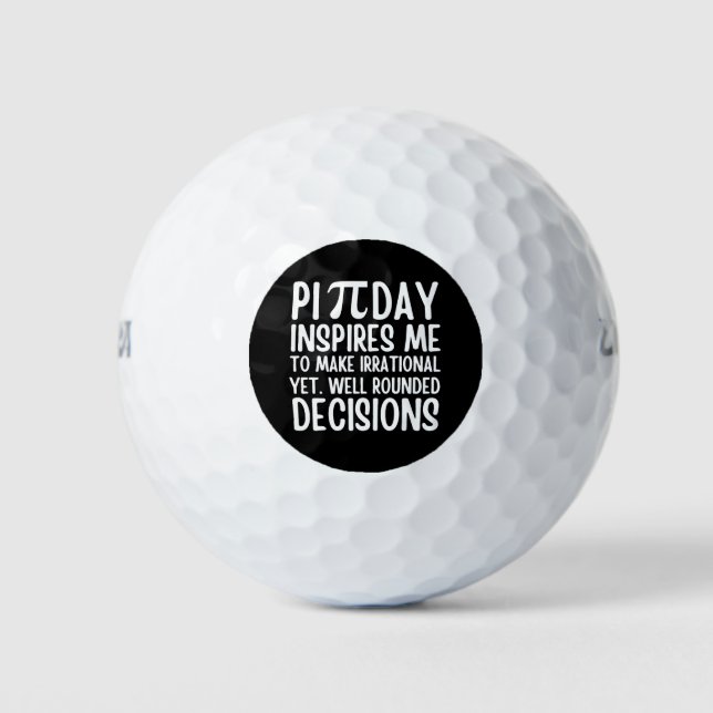 Pi Day Funny Golfball (Vorderseite)
