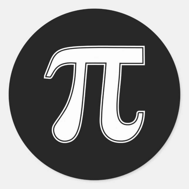 Pi Day Funny Graphic Apparel Pi Symbol Runder Aufkleber (Vorderseite)