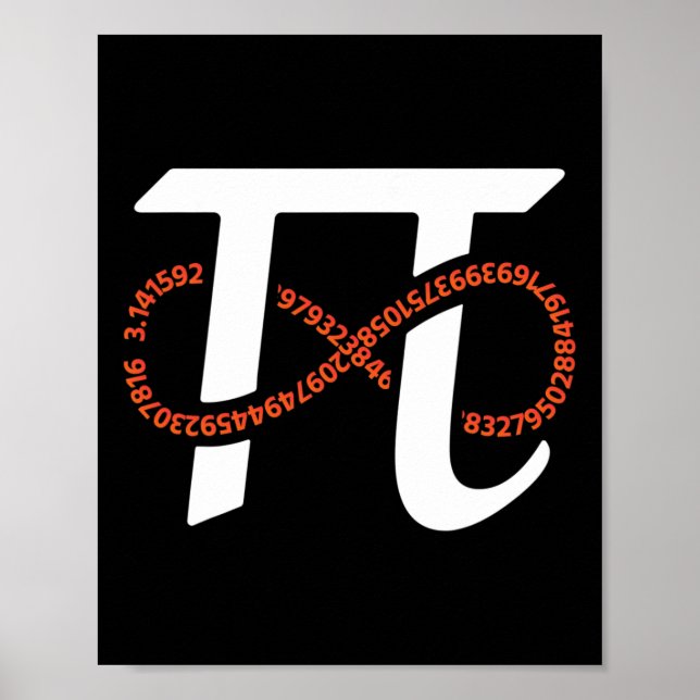 Pi Day Funny Infinity Numbers Geek Nerd Math Lover Poster (Vorne)