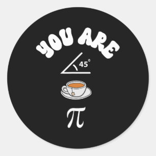 Pi Day Funny Mathelehrer Acute Tee Pie Funny Pi D Runder Aufkleber