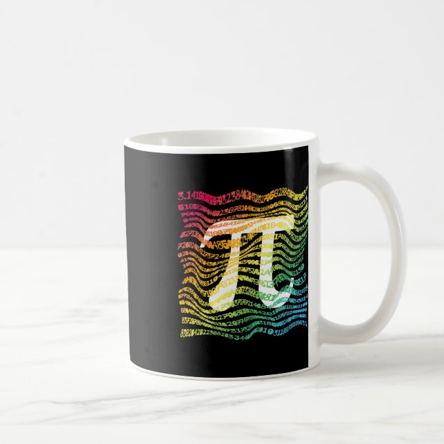 Pi Day Funny Mathematik Lehrer Schüler Rainbow Pi  Kaffeetasse (Rechts)