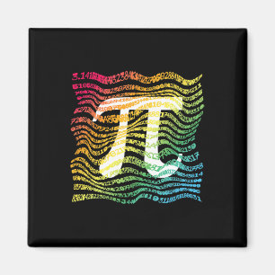Pi Day Funny Mathematik Lehrer Schüler Rainbow Pi Magnet