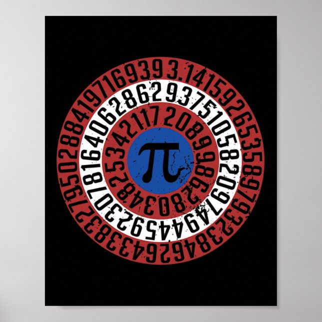 Pi Day Funny Nerd Geek Math Algebra Student Teache Poster (Vorne)