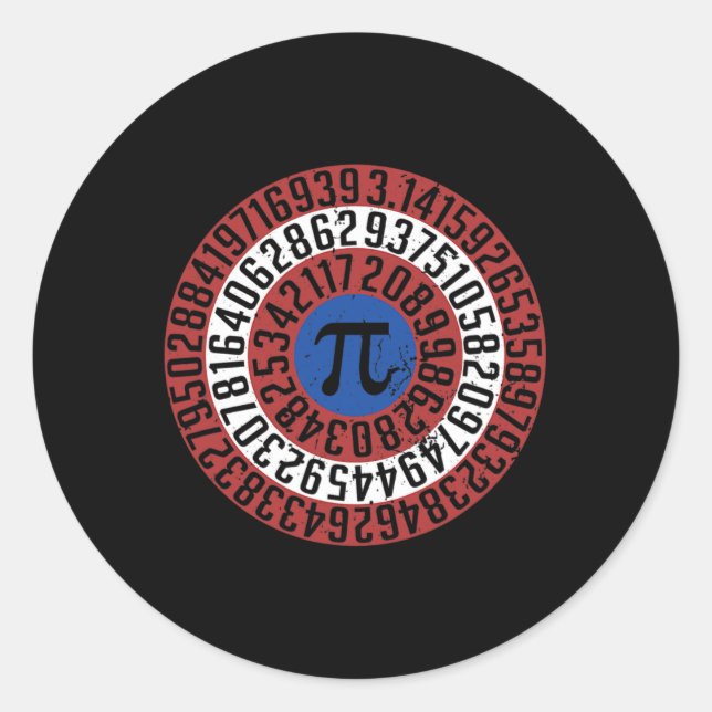 Pi Day Funny Nerd Geek Math Algebra Student Teache Runder Aufkleber (Vorderseite)
