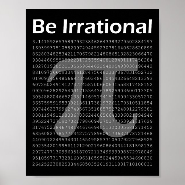 Pi Day Funny Pi T-Shirt Mathematik Nerd Irrational Poster (Vorne)