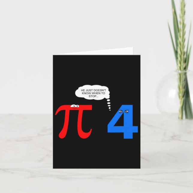Pi Day Funny Relationship Probleme Geschenk T-Shir Karte (Vorderseite)