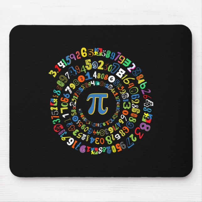 Pi Day Funny Spiral Mah Geek Cool Mathematik Lov Mousepad (Vorne)