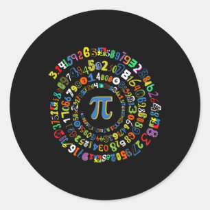Pi Day Funny Spiral Mah Geek Cool Mathematik Lov Runder Aufkleber