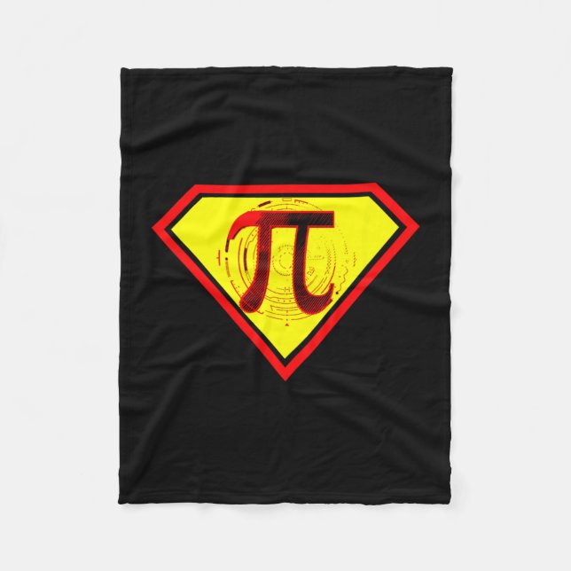 Pi Day Funny Superherum Kostüm Fleecedecke (Vorderseite)