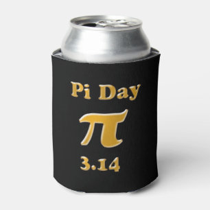 Pi Day Gold auf schwarz Dosenkühler