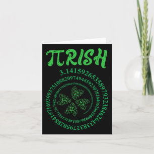 Pi Day Graphic Irish Funny St. Patrick's Day Math Karte