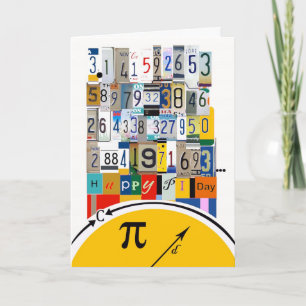 Pi Day Greetings, Crunching Numbers Karte