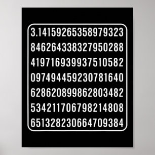 Pi Day griechischen Pi Digits Numbers Math Lovers  Poster