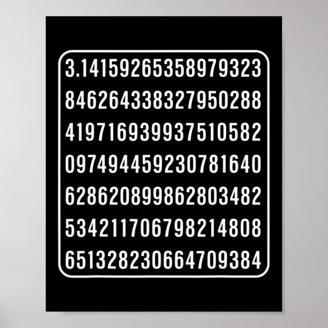 Pi Day griechischen Pi Digits Numbers Math Lovers  Poster (Vorne)