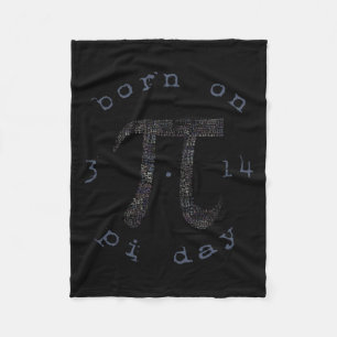 Pi Day Happy Birthday Geboren am 3.14 Fleecedecke