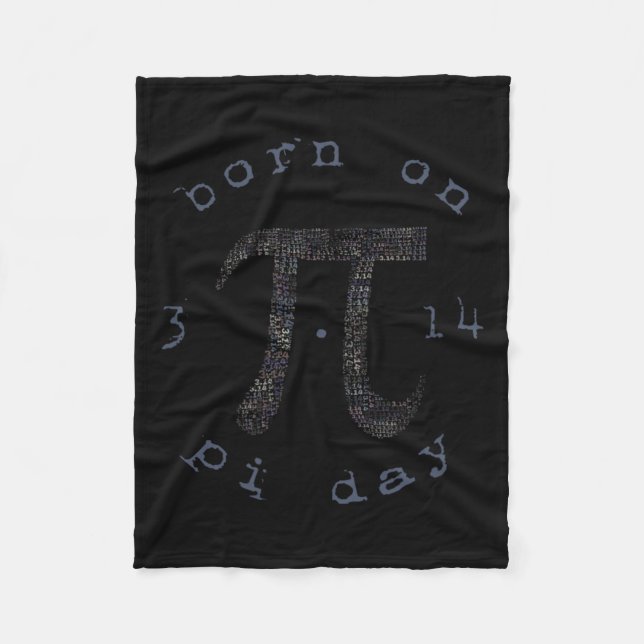 Pi Day Happy Birthday Geboren am 3.14 Fleecedecke (Vorderseite)
