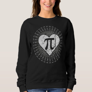 Pi Day Heart 3 14 März 14. Vintag Mathematiklehrer Sweatshirt