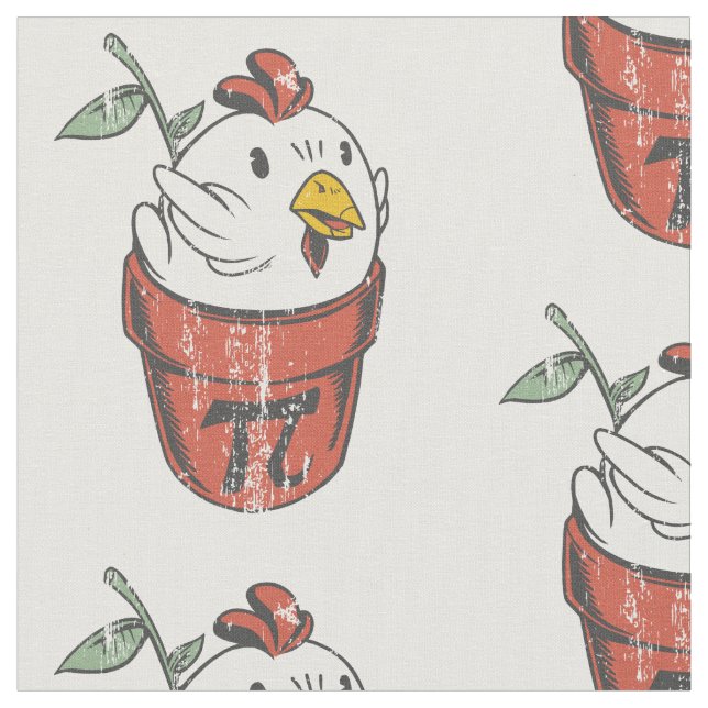 Pi-Day-Hühnerpuppe Stoff (Nahaufnahme)