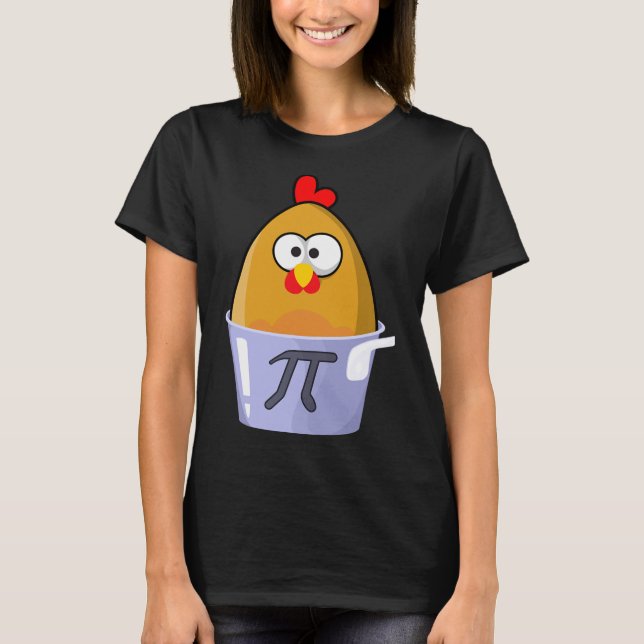 Pi Day Humore Chicken Pot Pie Math Lover Novelty T-Shirt (Vorderseite)
