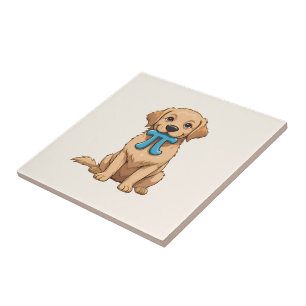 Pi Day Hund mit Pi Symbol Happy Pi Day Fliese