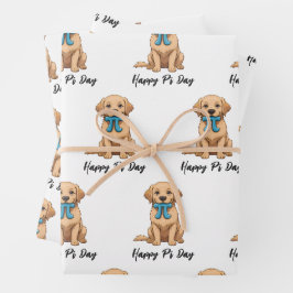 Pi Day Hund mit Pi Symbol | Happy Pi Day Geschenkpapier Set