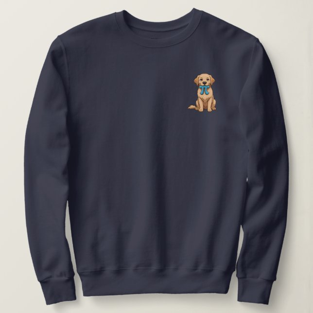 Pi Day Hund mit Pi Symbol | Happy Pi Day Math Sweatshirt (Design vorne)