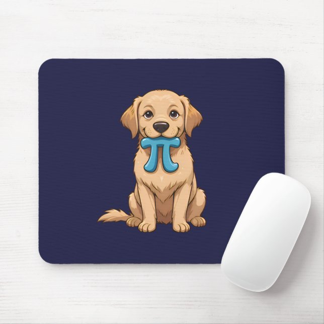 Pi Day Hund mit Pi Symbol | Happy Pi Day Mousepad (Mit Mouse)
