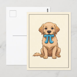 Pi Day Hund mit Pi Symbol | Happy Pi Day Postkarte