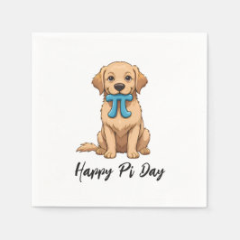 Pi Day Hund mit Pi Symbol | Happy Pi Day Serviette