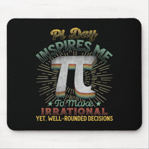 Pi Day Inspiriere mir, irrationale Vintage Sonne z Mousepad