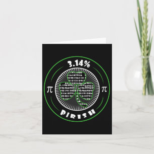 Pi Day Irish Kleeblatt Clover Pirish Math Lover Ge Karte