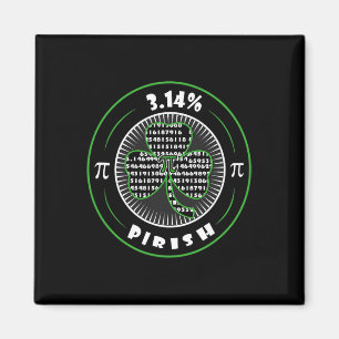 Pi Day Irish Kleeblatt Clover Pirish Math Lover Ge Magnet