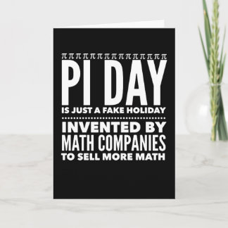 Pi Day ist ein Fake Urlaub - Mathematik Karte