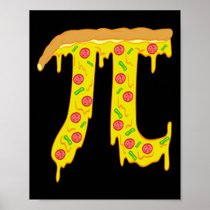 Pi Day Kids Pizza Pi Funny Mathe Food Poster