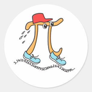Pi Day - Long Running Pi - Funny Pi Typ Stickers