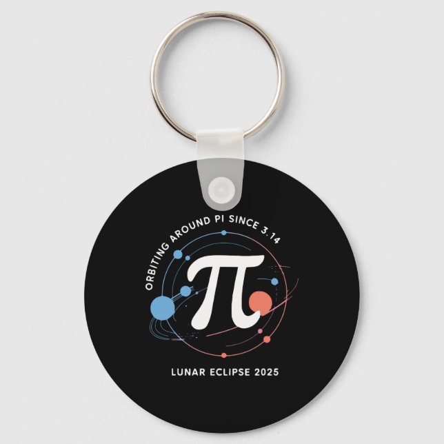 Pi Day Lunar Eclipse 2025 Kosmische Mathematik Schlüsselanhänger (Vorderseite)