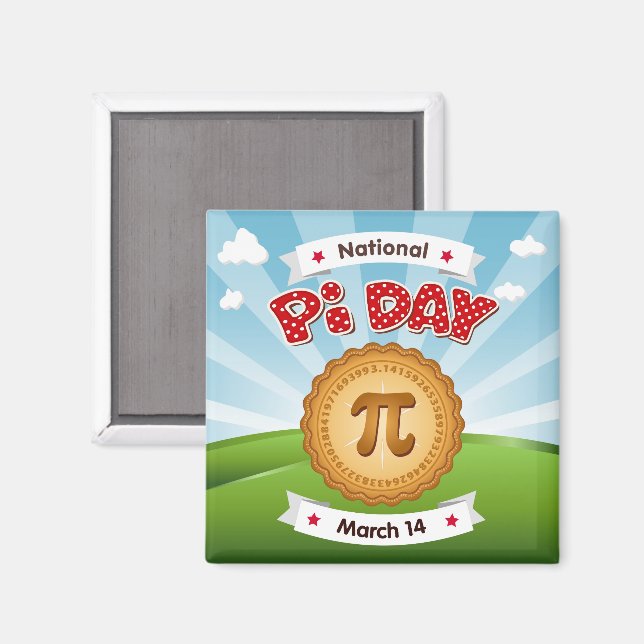 Pi Day Magnet (Vorderseite/Rückseite)