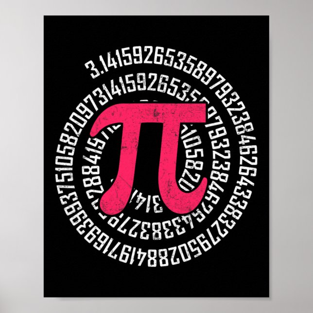 Pi Day Mah Nerd Geek 3.1415 Irrationale Nummer Pi Poster (Vorne)