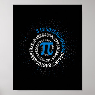 Pi Day Mah Nerd Geek 3.1415 Irrationale Nummer Pi Poster