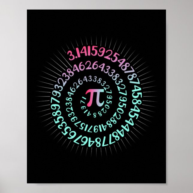 Pi Day Mah Nerd Geek 3.1415 Irrationale Nummer Pi Poster (Vorne)