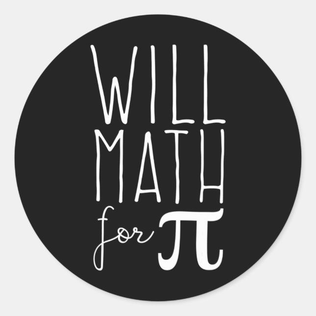 Pi Day März 14 Math Lover Science Funny 3,14 Pi P Runder Aufkleber (Vorderseite)