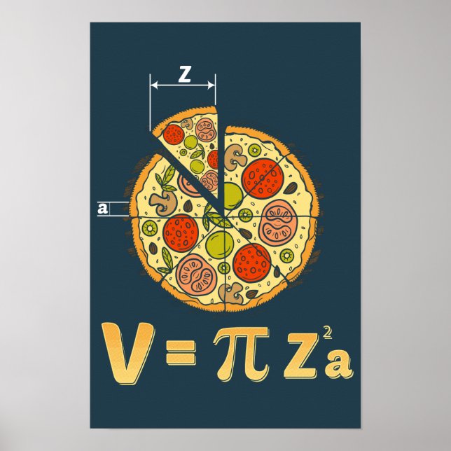 Pi Day Math Class Teacher Pizza Gag Poster (Vorne)